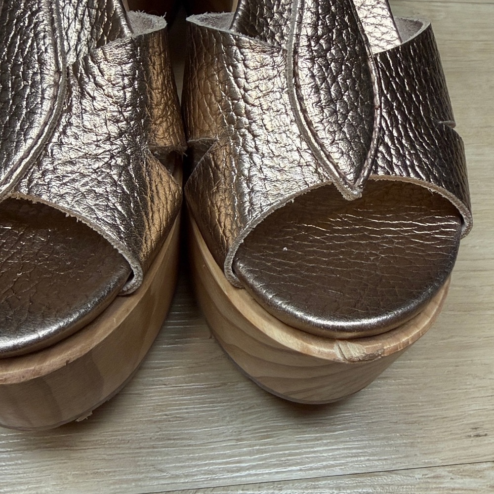 Pedro Garcia Natural Domiel Platform Wedge, SIZE 8 1/2 US - Picture 7 of 11